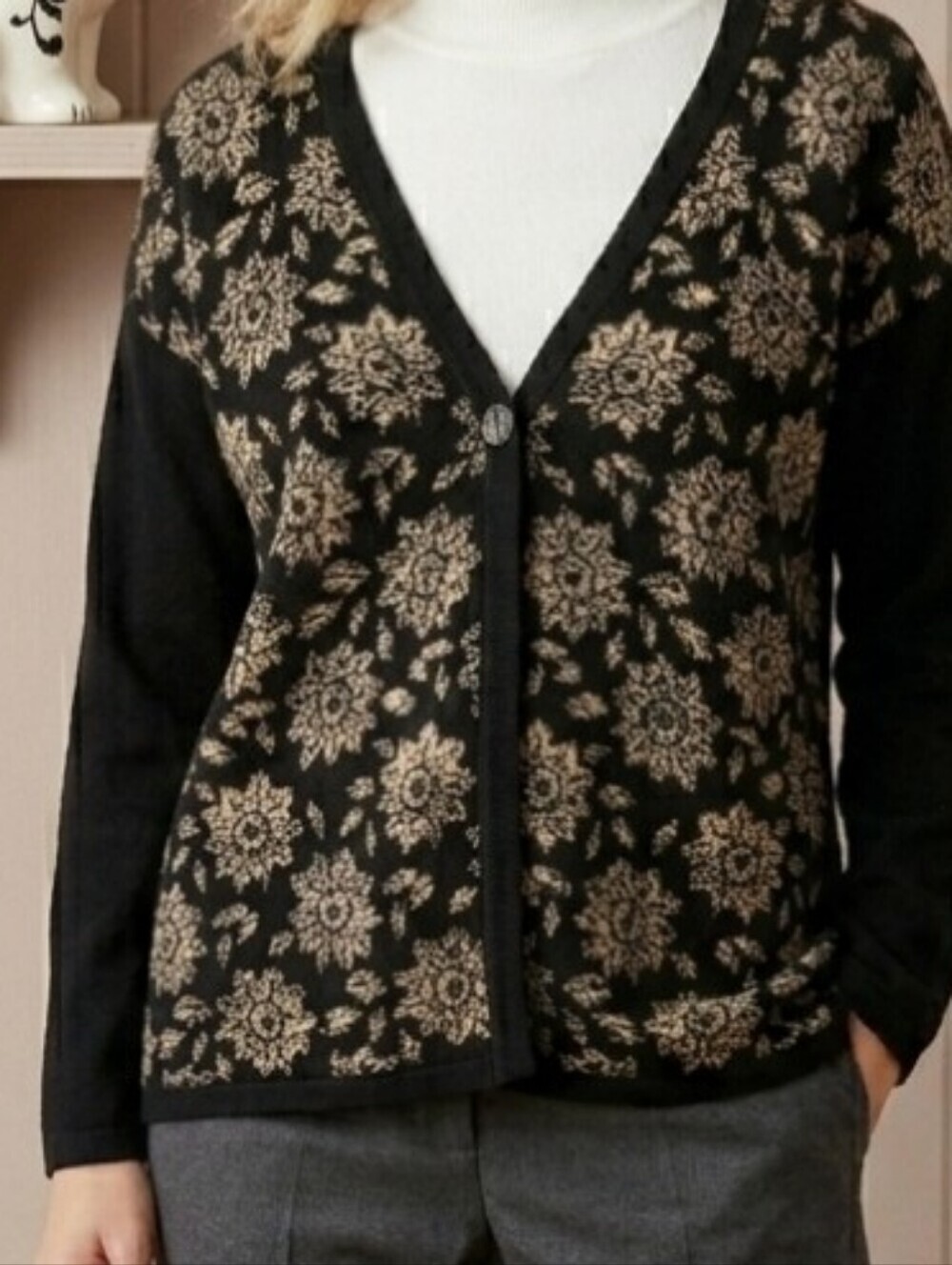 Golden sunflower cardigan nb